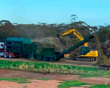 Greenwaste Recycling, Mulching and Shearing at TRY Greenwaste Recycling Albury Wodonga