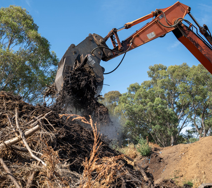 Land Clearing at TRY Greenwaste Recycling Albury Wodonga